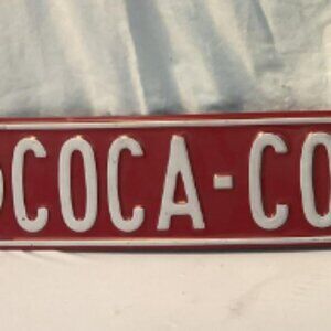 Vintage Coca cola street sign collectible